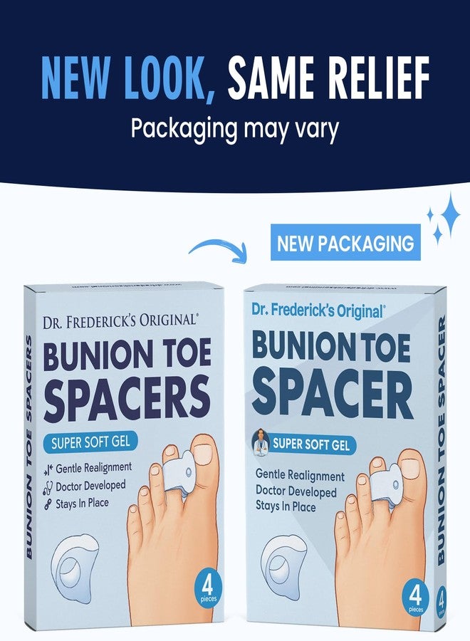 Dr. Frederick's Original Sport Bunion Pads - 4 ct - Temporary Bunion Corrector - Toe Separator Gel Cushion - Relief for Women & Men - Image 4